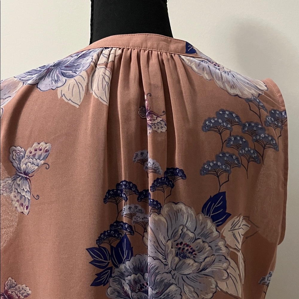 Daniel Rainn Pink and Blue Floral Blouse - Picture 6 of 8